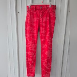 Hudson Ladies Camo Red Jeans